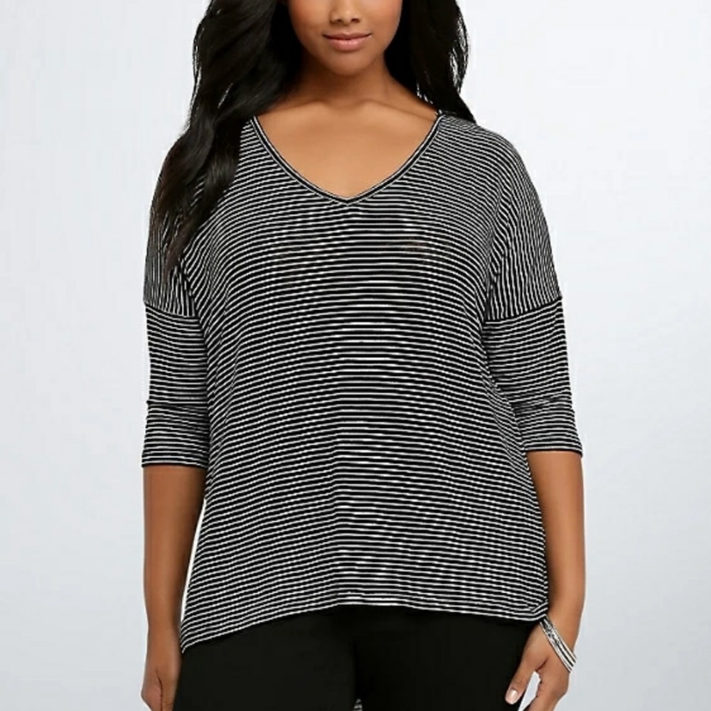 Torrid striped hoodie shirt